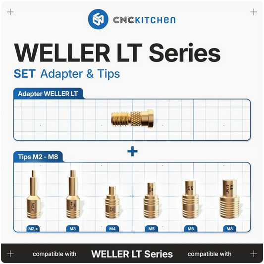 Lödspetsar SET kompatibla med Weller LT - Brand It 3D