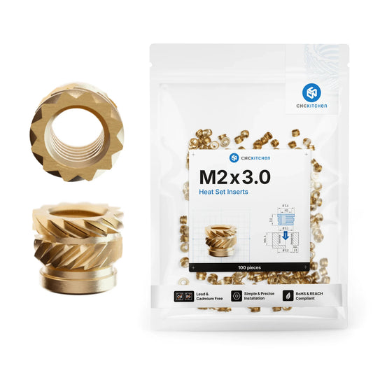 Gänginsats M2x3.0 - 100 st - Brand It 3D