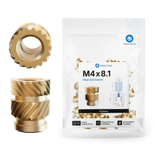 Gänginsats M4x8.1 - 50st - Brand It 3D
