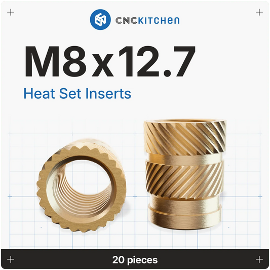 Gänginsats M8x12.7 - 20 st - Brand It 3D
