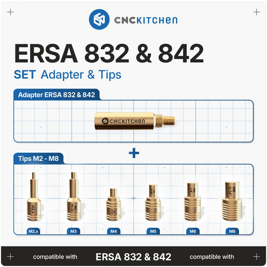Lödspetsar SET kompatibla med Ersa 832 & 842 - Brand It 3D