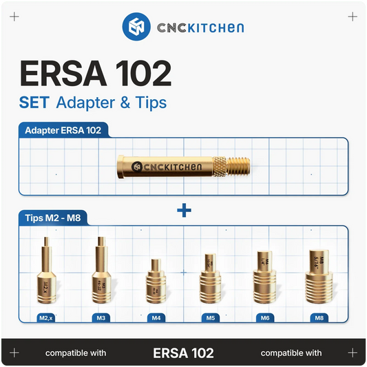 Lödspetsar SET kompatibla med Ersa Adapter 102 - Brand It 3D
