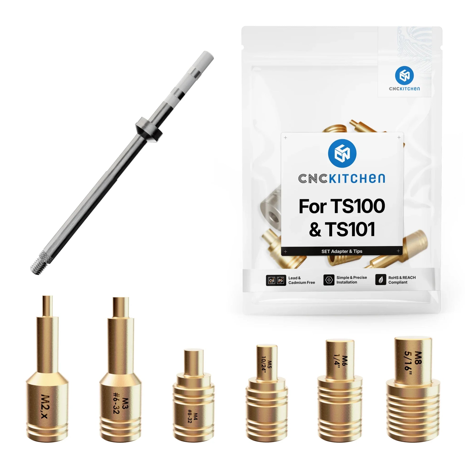 Lödspetsar SET kompatibla med TS100 & TS101 - Brand It 3D