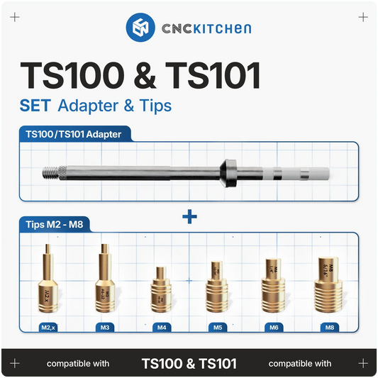 Lödspetsar SET kompatibla med TS100 & TS101 - Brand It 3D