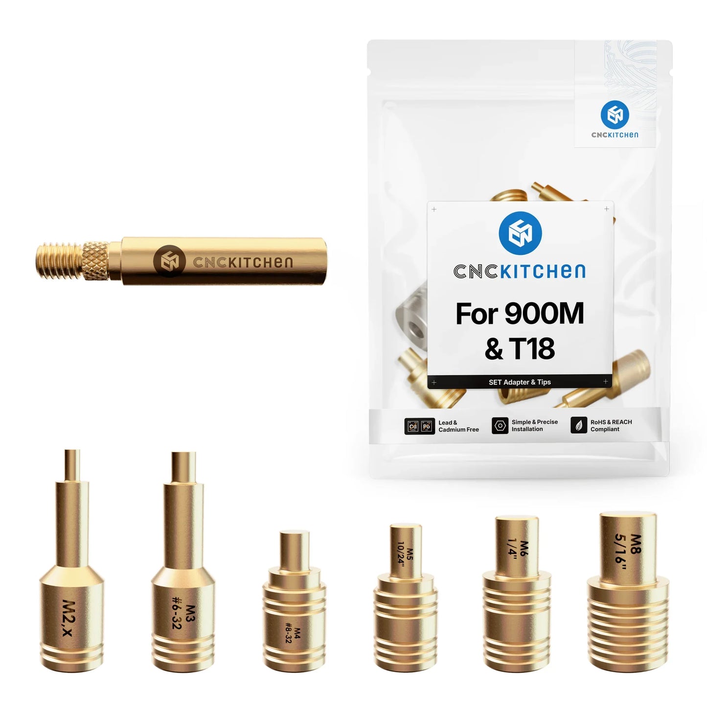 Smältningshjälpmedel + 900M & T18 Adapter - Brand It 3D